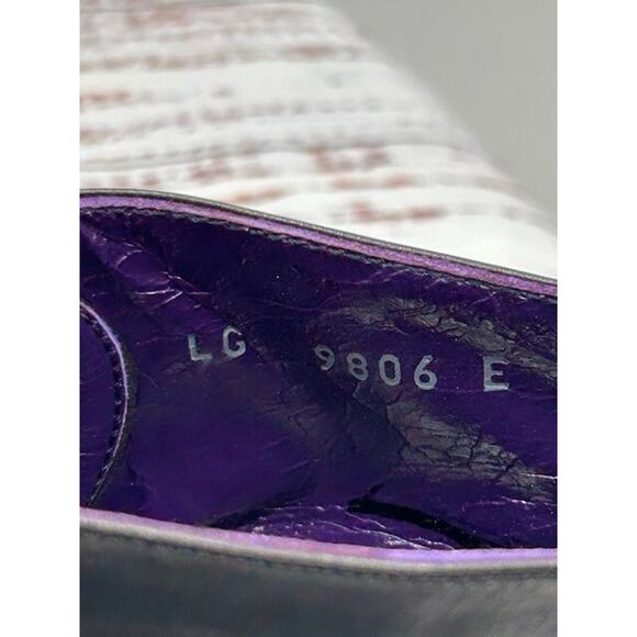 VTG Ralph Lauren Womens Ankle Boots Round Toe Purple Label Leather Black Size 9B - Picture 15 of 16